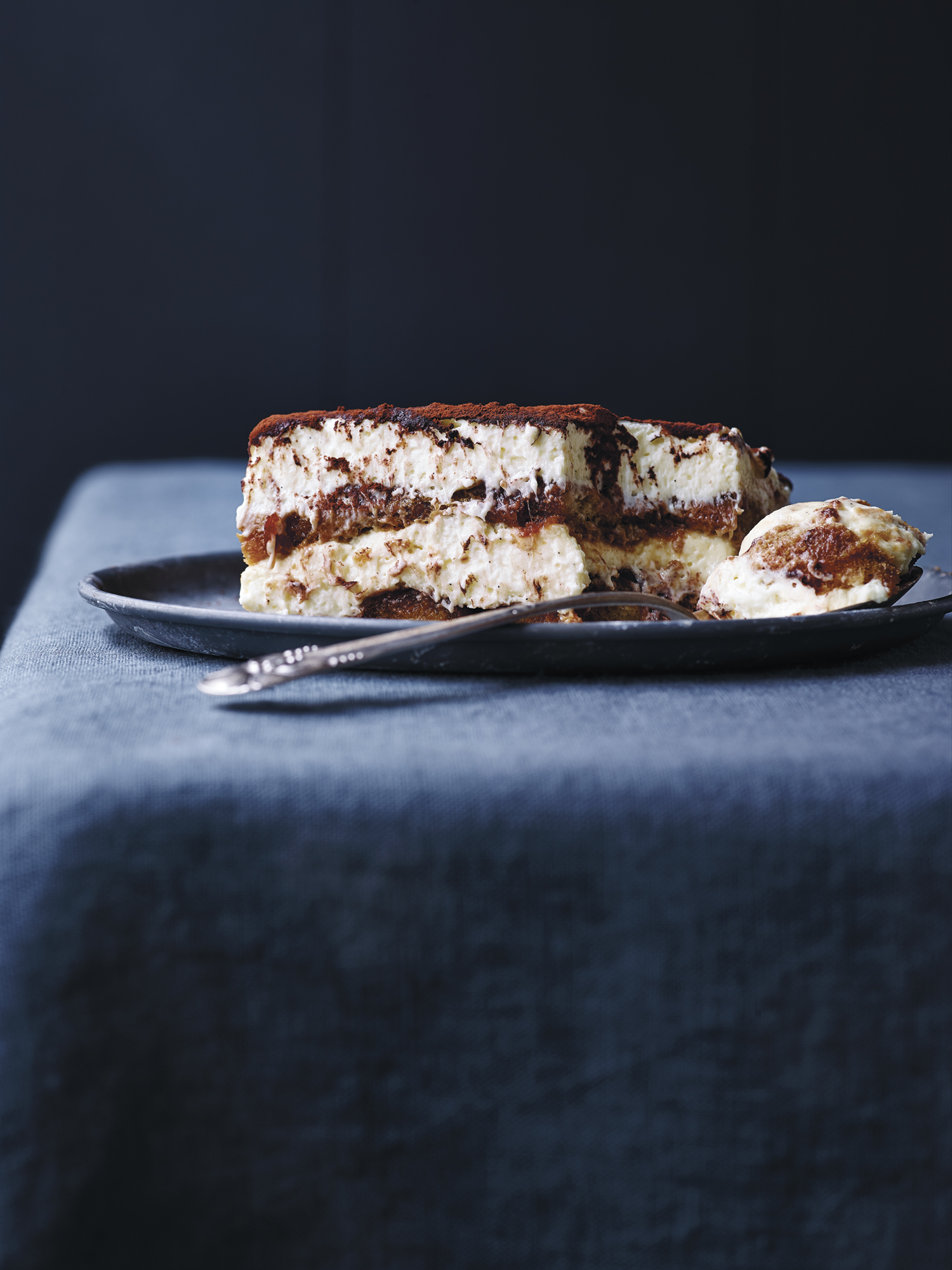 Tiramisu med bakte plommer